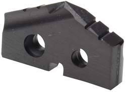 Allied Machine and Engineering - 39/64" Diam x 1/8" Thick, Seat Code 0, 132° Included Angle Spade Drill Insert - TiN Coated, Carbide, Grade P40, Series T-A - USA Tool & Supply