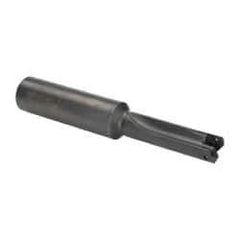 Allied Machine and Engineering - Series 0, 33/64 to 11/16" Diam, 3/4" Diam Straight Shank, Straight Flute Spade Drill - 1-3/8" Max Depth, 2-19/64" Body Length, 4-9/16" OAL, Short Length, Through Coolant - USA Tool & Supply
