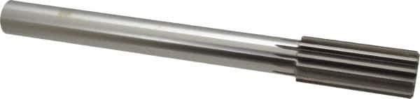 Alvord Polk - 1-1/4" Cobalt 12 Flute Chucking Reamer - Straight Flute, 1" Straight Shank, 3" Flute Length, 11-1/2" OAL - USA Tool & Supply