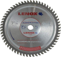 Lenox - 7-1/4" Diam, 5/8" Arbor Hole Diam, 60 Tooth Wet & Dry Cut Saw Blade - Titanium Carbide-Tipped, General Purpose Action, Standard Round Arbor - USA Tool & Supply