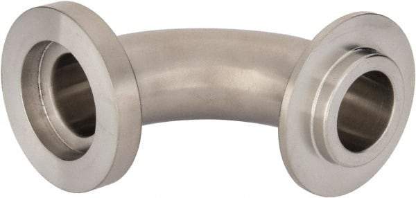 VNE - 1", E-Line Style, Sanitary Stainless Steel Pipe 90° Elbow - Male x Female Connection, Grade 304 - USA Tool & Supply