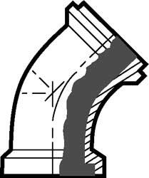 VNE - 4" E-Line Style Sanitary Stainless Steel Pipe 45° Elbow - Exact Industrial Supply