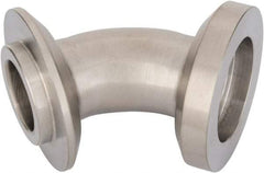 VNE - 1", E-Line Style, Sanitary Stainless Steel Pipe 45° Elbow - Male x Female Connection, Grade 304 - USA Tool & Supply