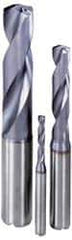Kennametal - 1/2", 132° Point, Spiral Flute, Solid Carbide Taper Length Drill Bit - TiAlN Finish, 108mm Flute Length, 155mm OAL, Series B978 - USA Tool & Supply