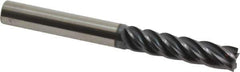 Accupro - 5/16", 1-3/8" LOC, 5/16" Shank Diam, 3" OAL, 5 Flute, Solid Carbide Square End Mill - Single End, AlTiN Finish, Spiral Flute, Variable° Helix, Centercutting, Right Hand Cut, Right Hand Flute - USA Tool & Supply