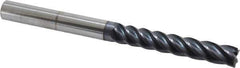 Accupro - 1/2", 3" LOC, 1/2" Shank Diam, 6" OAL, 5 Flute, Solid Carbide Square End Mill - Single End, AlTiN Finish, Spiral Flute, Variable° Helix, Centercutting, Right Hand Cut, Right Hand Flute - USA Tool & Supply