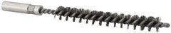 Value Collection - 5/16" Diam Helical Steel Tube Brush - 0.006" Filament Diam, 2-3/8" Brush Length, 4" OAL, 3/16-24 Female Shank - USA Tool & Supply