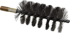 Value Collection - 2-1/4" Diam Helical Steel Tube Brush - Single Spiral, 0.012" Filament Diam, 4-1/4" Brush Length, 7-1/2" OAL, 1/2-12 Male Shank - USA Tool & Supply