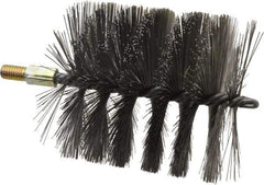 Value Collection - 5" Diam Helical Steel Tube Brush - 0.016" Filament Diam, 4-1/4" Brush Length, 7-1/2" OAL, 1/2-12 Male Shank - USA Tool & Supply