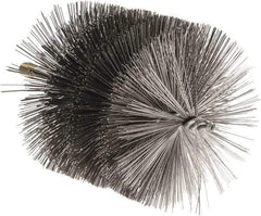 Value Collection - 5-1/2" Diam Helical Steel Tube Brush - 0.02" Filament Diam, 4-1/4" Brush Length, 7-1/2" OAL, 1/2-12 Male Shank - USA Tool & Supply