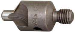 Made in USA - 2-1/2" OAL, 1/2" Head Diam, 2 Flute, 100° Incl Angle, Integral Pilot, Adjustable Stop Countersink - USA Tool & Supply