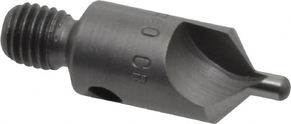 Made in USA - 1-1/8" OAL, 3/8" Head Diam, 2 Flute, 100° Incl Angle, Integral Pilot, Adjustable Stop Countersink - USA Tool & Supply