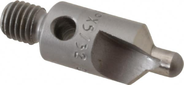 Made in USA - 2-1/2" OAL, 3/8" Head Diam, 2 Flute, 100° Incl Angle, Integral Pilot, Adjustable Stop Countersink - USA Tool & Supply