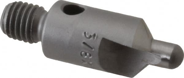 Made in USA - 2-1/2" OAL, 3/8" Head Diam, 2 Flute, 100° Incl Angle, Integral Pilot, Adjustable Stop Countersink - USA Tool & Supply