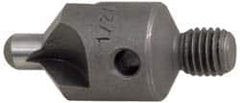 Made in USA - 2-1/2" OAL, 1/2" Head Diam, 3 Flute, 100° Incl Angle, Integral Pilot, Adjustable Stop Countersink - USA Tool & Supply