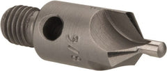 Made in USA - 1-1/8" OAL, 3/8" Head Diam, 3 Flute, 100° Incl Angle, Integral Pilot, Adjustable Stop Countersink - USA Tool & Supply