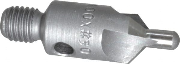 Made in USA - 1-1/8" OAL, 3/8" Head Diam, 3 Flute, 100° Incl Angle, Integral Pilot, Adjustable Stop Countersink - USA Tool & Supply