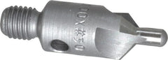 Made in USA - 1-1/8" OAL, 3/8" Head Diam, 3 Flute, 100° Incl Angle, Integral Pilot, Adjustable Stop Countersink - USA Tool & Supply