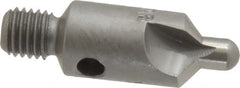 Made in USA - 2-1/2" OAL, 3/8" Head Diam, 3 Flute, 100° Incl Angle, Integral Pilot, Adjustable Stop Countersink - USA Tool & Supply