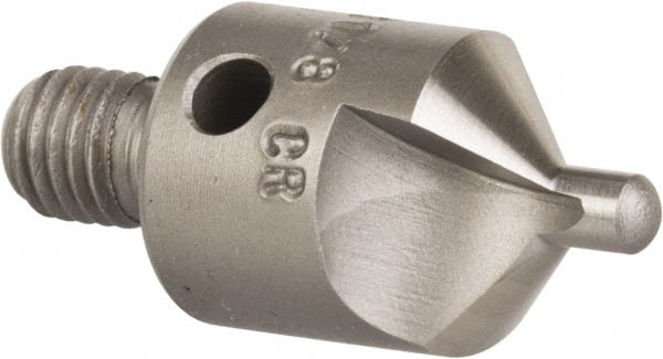 Made in USA - 1-1/8" OAL, 1/2" Head Diam, 2 Flute, 100° Incl Angle, Integral Pilot, Adjustable Stop Countersink - USA Tool & Supply