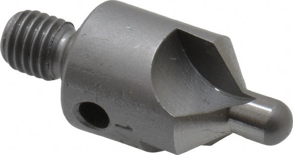 Made in USA - 2-1/2" OAL, 1/2" Head Diam, 3 Flute, 100° Incl Angle, Integral Pilot, Adjustable Stop Countersink - USA Tool & Supply