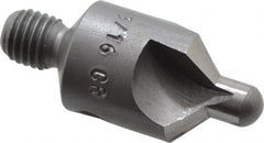 Made in USA - 2-1/2" OAL, 1/2" Head Diam, 3 Flute, 100° Incl Angle, Integral Pilot, Adjustable Stop Countersink - USA Tool & Supply