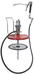 Lincoln - Grease Lubrication Aluminum Air-Operated Pump - For 25 to 50 Lb (Drum) & 35 to 50 Lb (Pail) Container - USA Tool & Supply