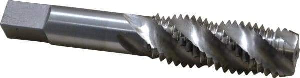 Interstate - 3/4-10 UNC 4 Flute Modified Bottoming Spiral Flute Tap - High Speed Steel, Bright Finish, 4-1/4" OAL, Right Hand Flute, Right Hand Thread, H3 - USA Tool & Supply