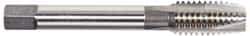 OSG - 7/16-20 UNF, 3 Flute, TiN Finish, High Speed Steel Spiral Point Tap - Plug Chamfer, Right Hand Thread, 3-5/32" OAL, 1-7/16" Thread Length, 0.323" Shank Diam, 2B Class of Fit, Series 288 - Exact Industrial Supply