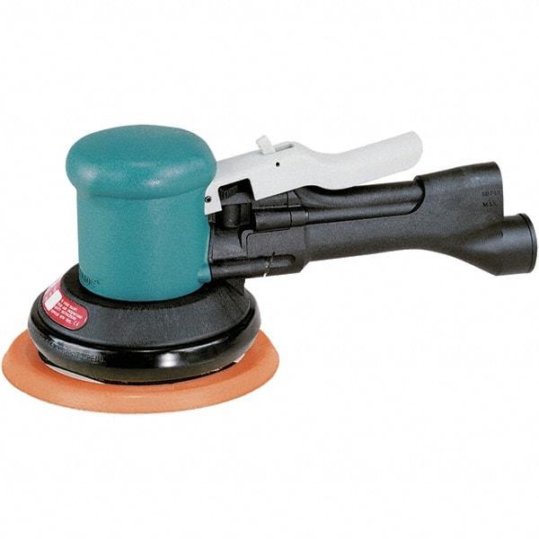 Dynabrade - 12,000 OPM, 23 CFM Air Consumption, Palm Air Orbital Sander - Round Pad, 1/4 NPT Inlet - USA Tool & Supply