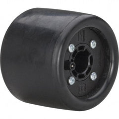 Dynabrade - 3-1/4" Wheel OD, 3" Wheel Width, 7,000 RPM, Aluminum, Pneumatic Wheel with Hub - 10-11/16" Long x 3" Wide, 5/8" Wheel Arbor Hole, For Use with 13204, 13505, 13515 & 13520 Dynastraight Air-Powered Abrasive Finishing Tools - USA Tool & Supply