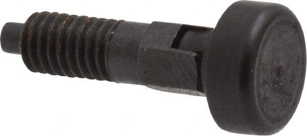 Gibraltar - M6x1.0, 13mm Thread Length, 0.118" Max Plunger Diam, 0.11 Lb Init to 0.34 Lb Final End Force, Locking Knob Handle Plunger - Delrin Knob, 0.63" Body Length, 1/2" Length Under Head/Shoulder, 0.118" Plunger Projection - USA Tool & Supply