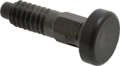 Gibraltar - 1/4-20, 0.16" Max Plunger Diam, 0.12 Lb Init to 0.36 Lb Final End Force, Locking Knob Handle Plunger - Delrin Knob, 0.63" Body Length, 1/2" Length Under Head/Shoulder, 0.13" Plunger Projection - USA Tool & Supply
