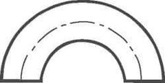 VNE - 1-1/2", Unpolished Style, Sanitary Stainless Steel Pipe 180° U Bend - Butt Weld x Butt Weld Connection, Grade 304 - USA Tool & Supply