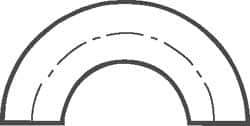 VNE - 3", Unpolished Style, Sanitary Stainless Steel Pipe 180° U Bend - Butt Weld x Butt Weld Connection, Grade 304 - USA Tool & Supply