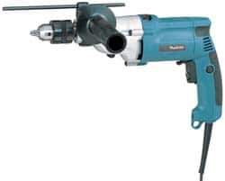 Makita - 120 Volt 3/4" Keyed Chuck Electric Hammer Drill - 0 to 24,000 BPM, 0 to 2,900 RPM, Reversible - USA Tool & Supply