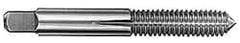 Kennametal - 1-8 UNC 3B 4 Flute Oxide Finish High Speed Steel Straight Flute Standard Hand Tap - Plug, Right Hand Thread, 5-1/8" OAL, 2-1/2" Thread Length, H4 Limit, Oversize - USA Tool & Supply