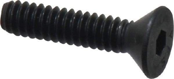 Value Collection - #10-24 UNC Hex Socket Drive, 82° Flat Screw - Alloy Steel, Black Oxide Finish, Fully Threaded, 7/8" OAL - USA Tool & Supply