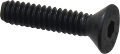 Value Collection - #10-24 UNC Hex Socket Drive, 82° Flat Screw - Alloy Steel, Black Oxide Finish, Fully Threaded, 7/8" OAL - USA Tool & Supply