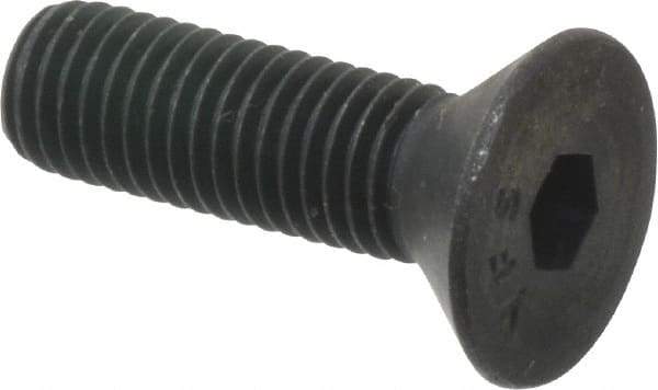 Value Collection - 1/4-28 UNF Hex Socket Drive, 82° Flat Screw - Alloy Steel, Black Oxide Finish, Fully Threaded, 7/8" OAL - USA Tool & Supply