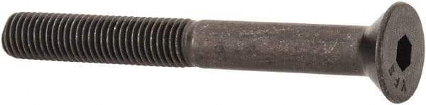 Value Collection - 1/4-28 UNF Hex Socket Drive, 82° Flat Screw - Alloy Steel, Black Oxide Finish, Partially Threaded, 2-1/4" OAL - USA Tool & Supply