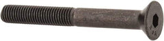 Value Collection - 1/4-28 UNF Hex Socket Drive, 82° Flat Screw - Alloy Steel, Black Oxide Finish, Partially Threaded, 2-1/4" OAL - USA Tool & Supply