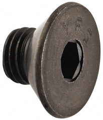 Value Collection - 5/16-24 UNF Hex Socket Drive, 82° Flat Screw - Alloy Steel, Black Oxide Finish, Fully Threaded, 3/8" OAL - USA Tool & Supply