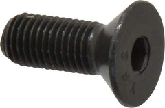 Value Collection - 5/16-24 UNF Hex Socket Drive, 82° Flat Screw - Alloy Steel, Black Oxide Finish, Fully Threaded, 7/8" OAL - USA Tool & Supply