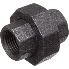 Black Pipe Fittings; Fitting Type: Union; Fitting Size: 1″; Material: Malleable Iron; Finish: Black; Fitting Shape: Straight; Thread Standard: NPT; Connection Type: Threaded; Lead Free: No; Standards: ASME B16.39; ASME B1.2.1