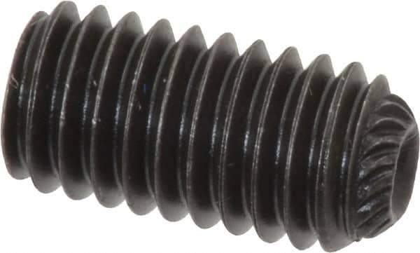 Value Collection - 3/8-16 UNC, 3/4" OAL, Knurled Cup Point Set Screw - Grade ASTM F912 Alloy Steel, 3/16" Key - USA Tool & Supply