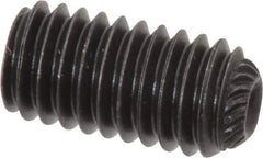 Value Collection - 3/8-16 UNC, 3/4" OAL, Knurled Cup Point Set Screw - Grade ASTM F912 Alloy Steel, 3/16" Key - USA Tool & Supply