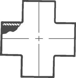 VNE - 4" Unpolished Style Sanitary Stainless Steel Pipe Cross - USA Tool & Supply