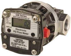 GPI - 1/2" Port Oval Gear Flowmeter - 800 Max psi, 0.3 to 7.9 GPM, Aluminum - USA Tool & Supply