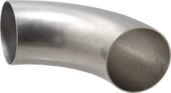 VNE - 4", Unpolished Style, Sanitary Stainless Steel Pipe 90° Elbow - Butt Weld x Butt Weld Connection, Grade 304 - USA Tool & Supply